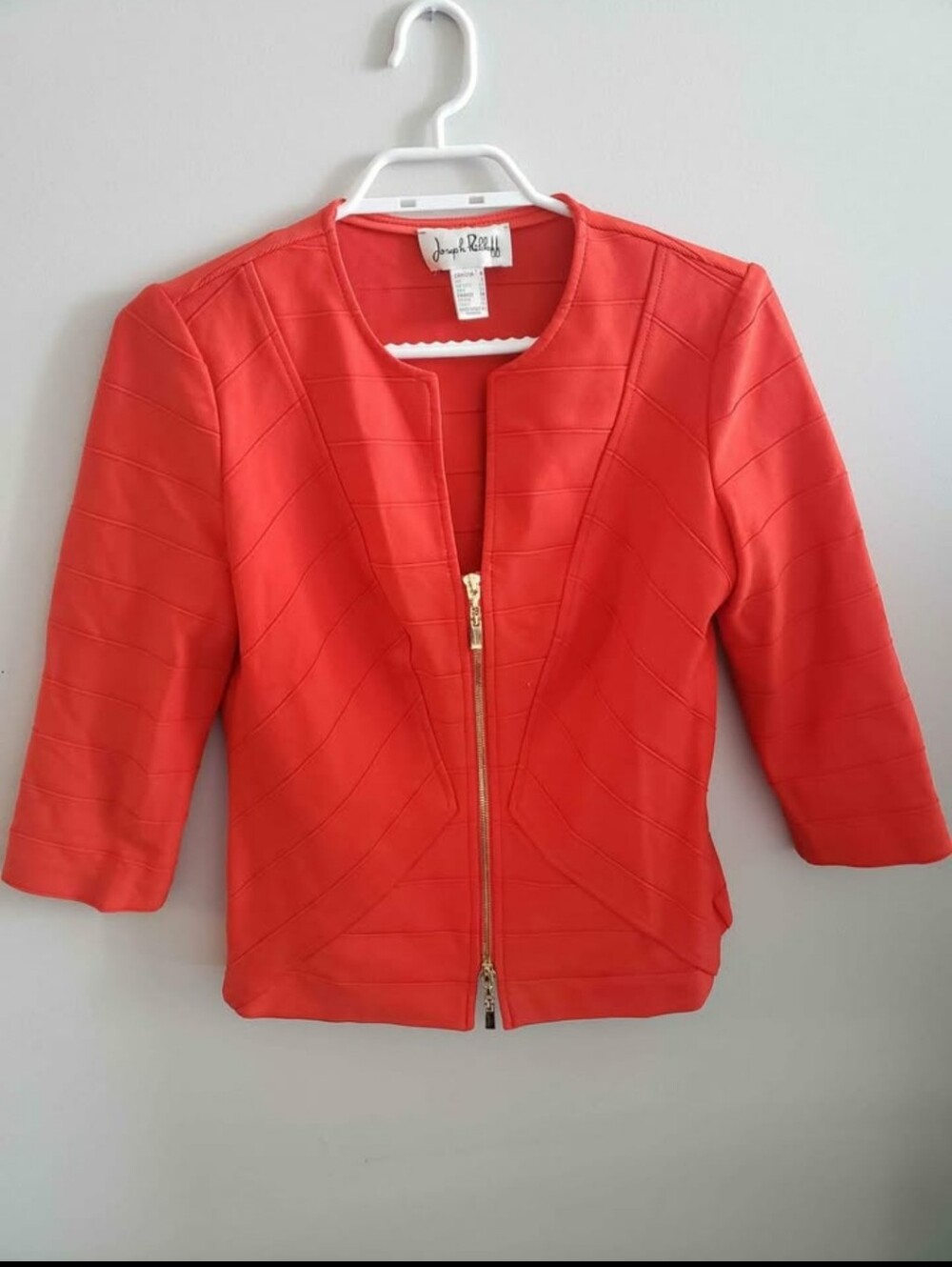 Women's Orange Zip-Front Jacket